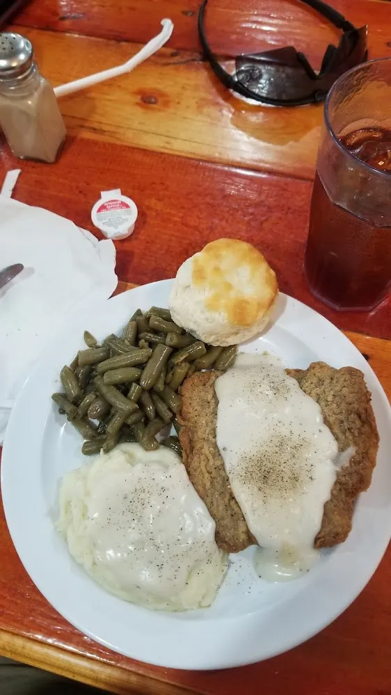 Country Fried Steak 2 Eggs and Hash Browns